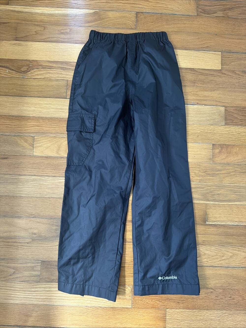 Columbia Rain Pants Kids Black Cargo Pocket Size XS (201)